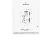 融信时光之城86㎡两室两厅一卫户型图