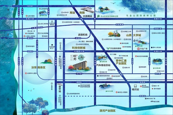 辰兴颐郡交通图