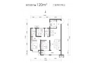 保利悦公馆120M²悦悠漾户型图