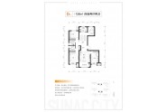 通建融创城128平米（D1）户型图