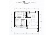招商时代主场144㎡三室两厅两卫